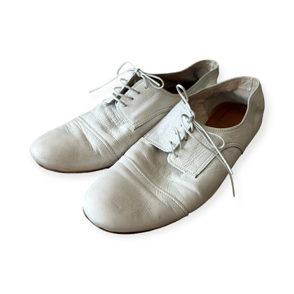 Vintage Y2K, Strategia Distressed white Oxford Shoes, Size 39EU